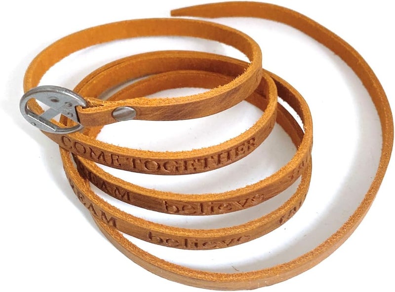 Rantanto Genuine Leather Wrap Bracelets Trendy Western Stackable Cuff Adjustable Boho Layered Bracelet Jewelry For Men Women - Image 3